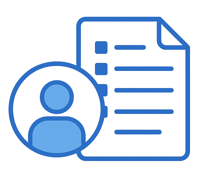 Customer records with history and statements